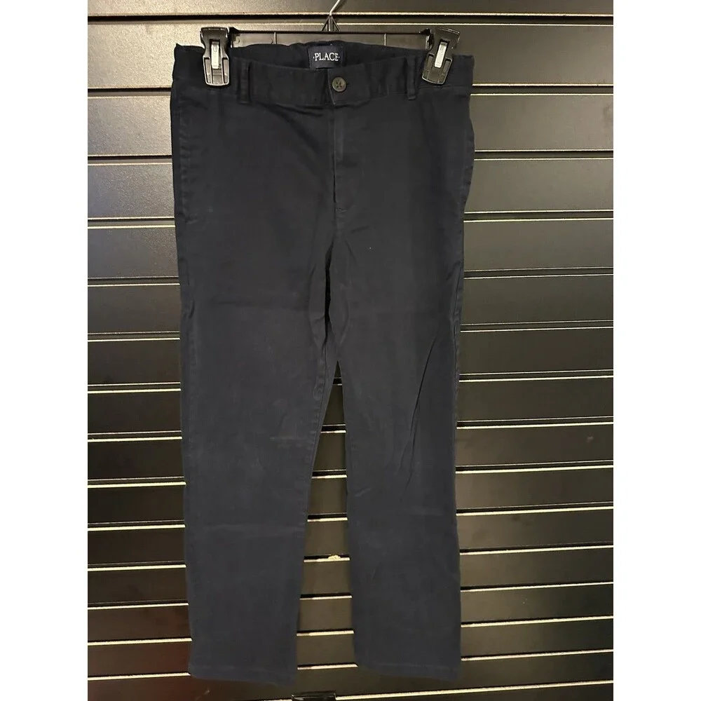 Lot Of 2 Children’s Place Boys Chino Pants - 1 Khaki/1 Navy, NWOT size 14